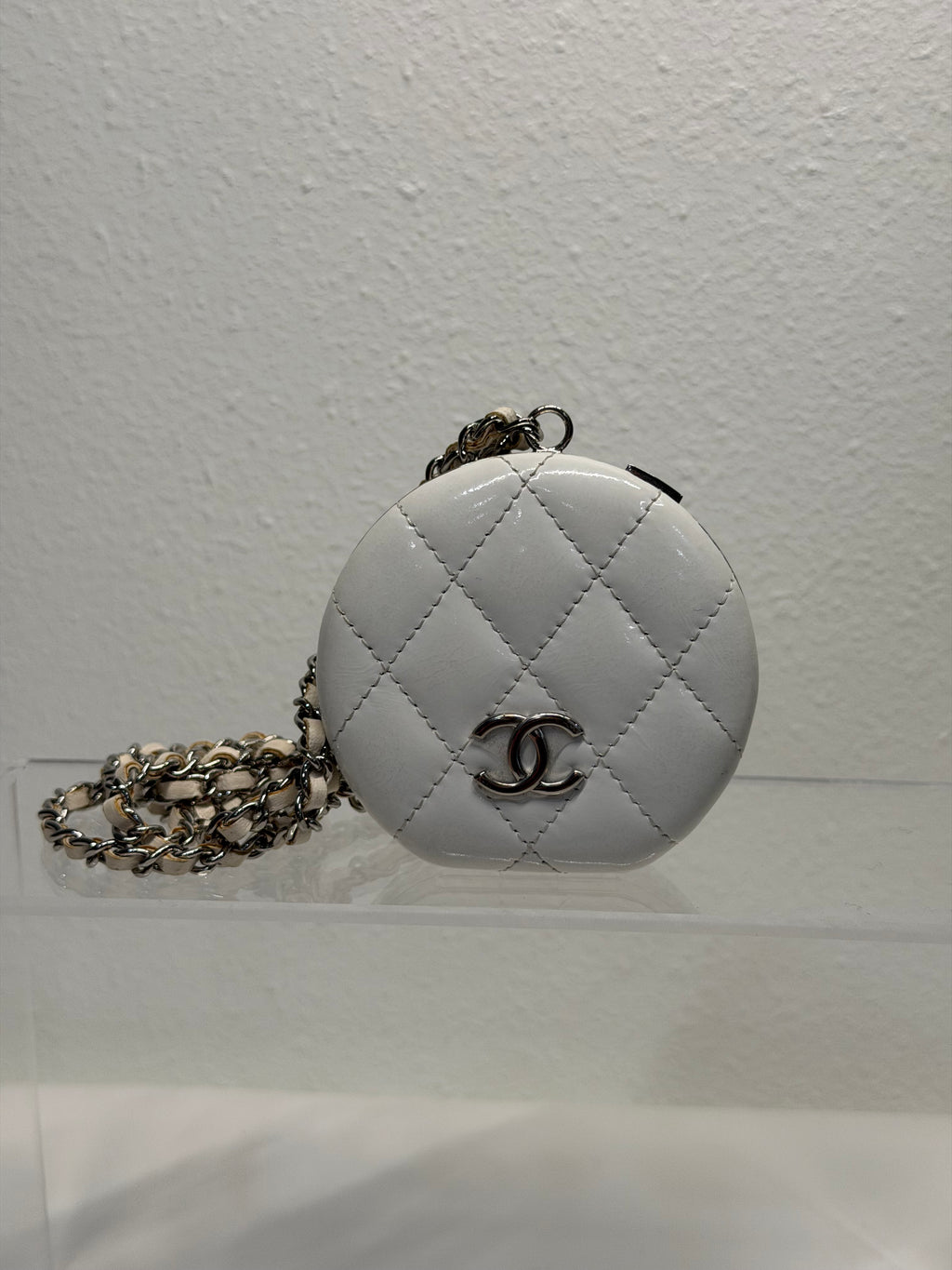 Chanel round locket mirror