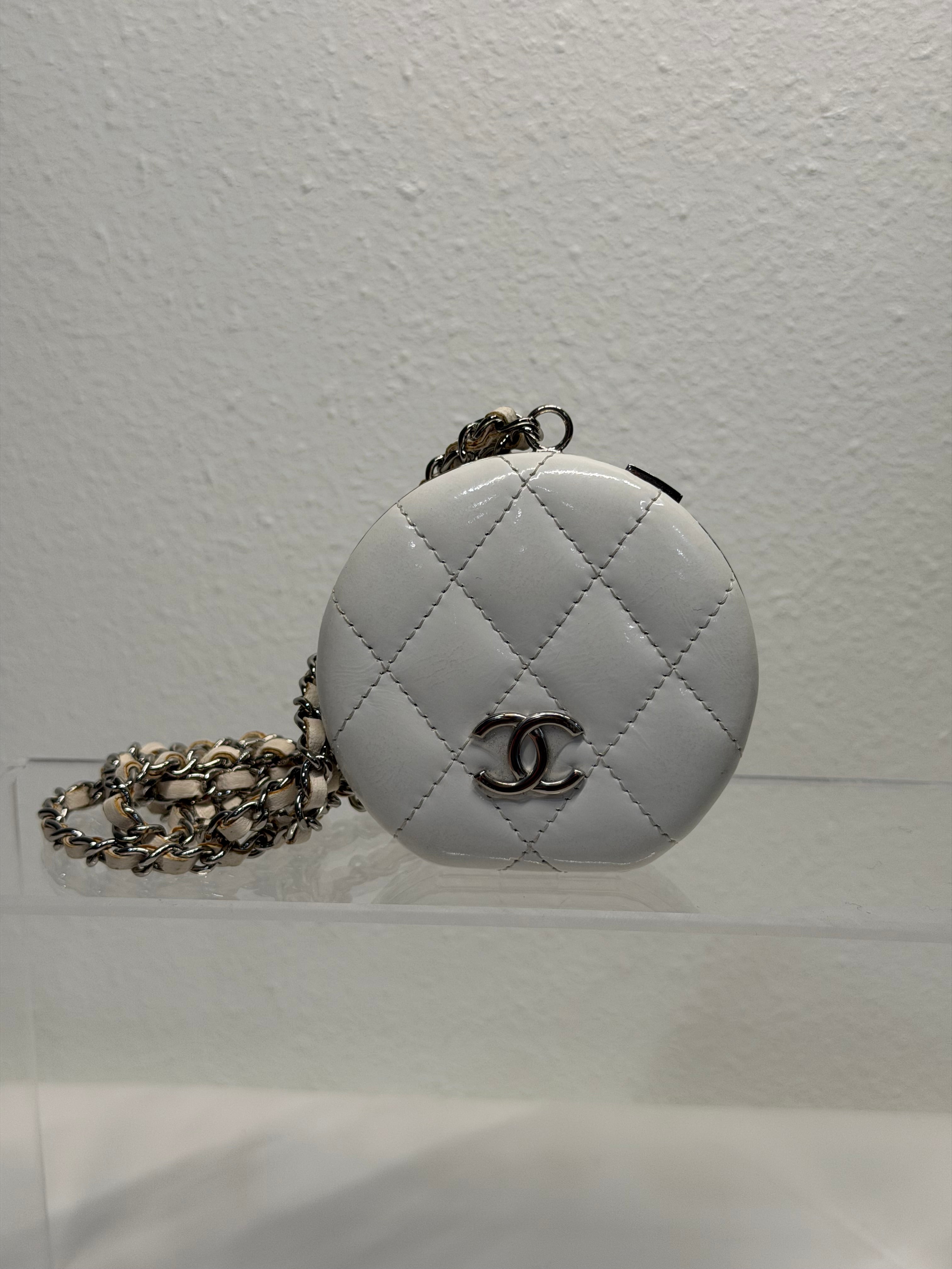 Chanel round locket mirror