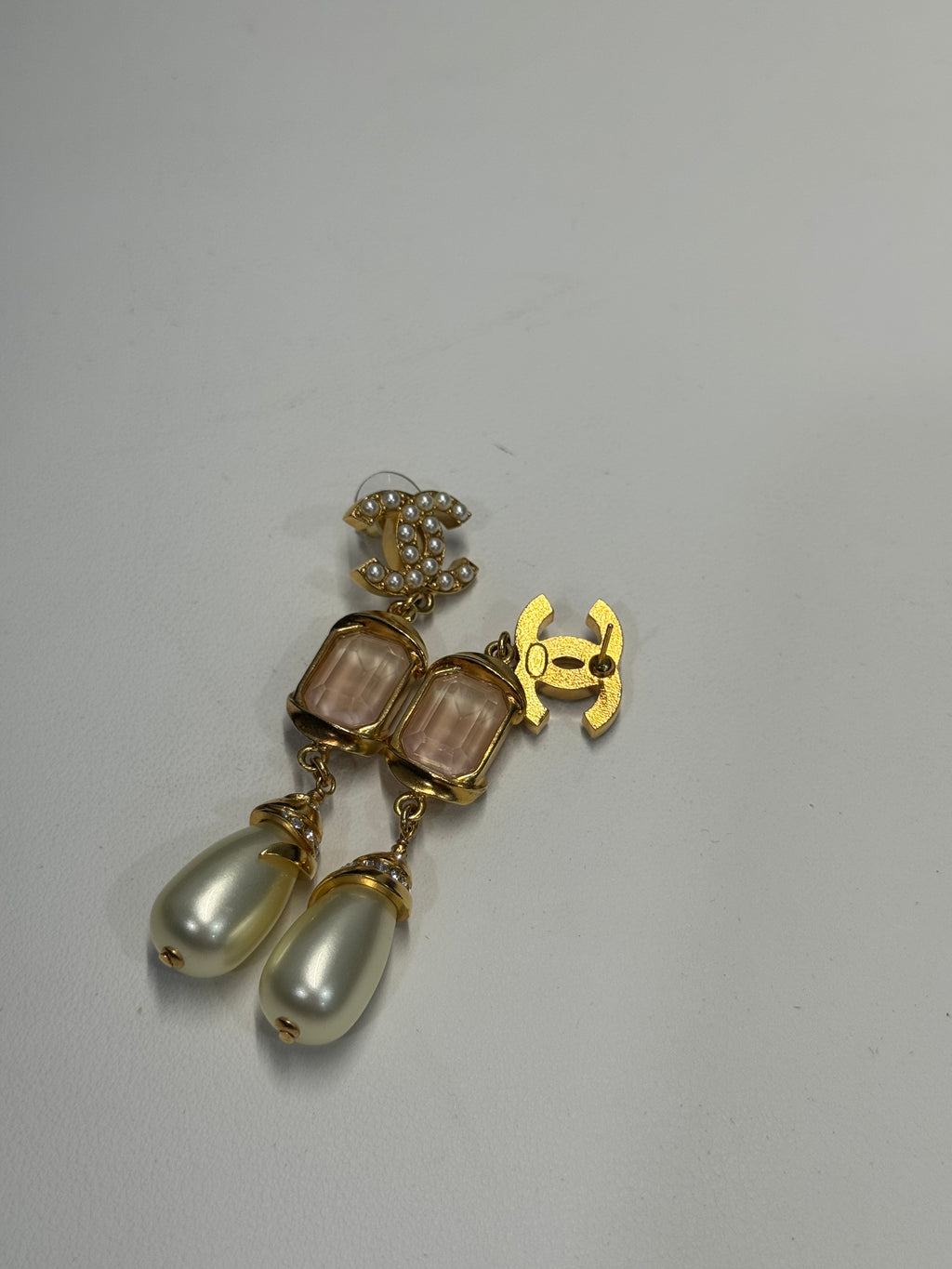 Chanel pink dangle
