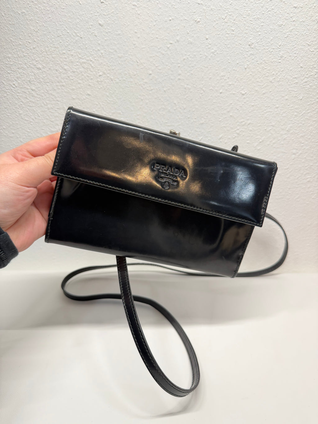 Prada patent bumbag