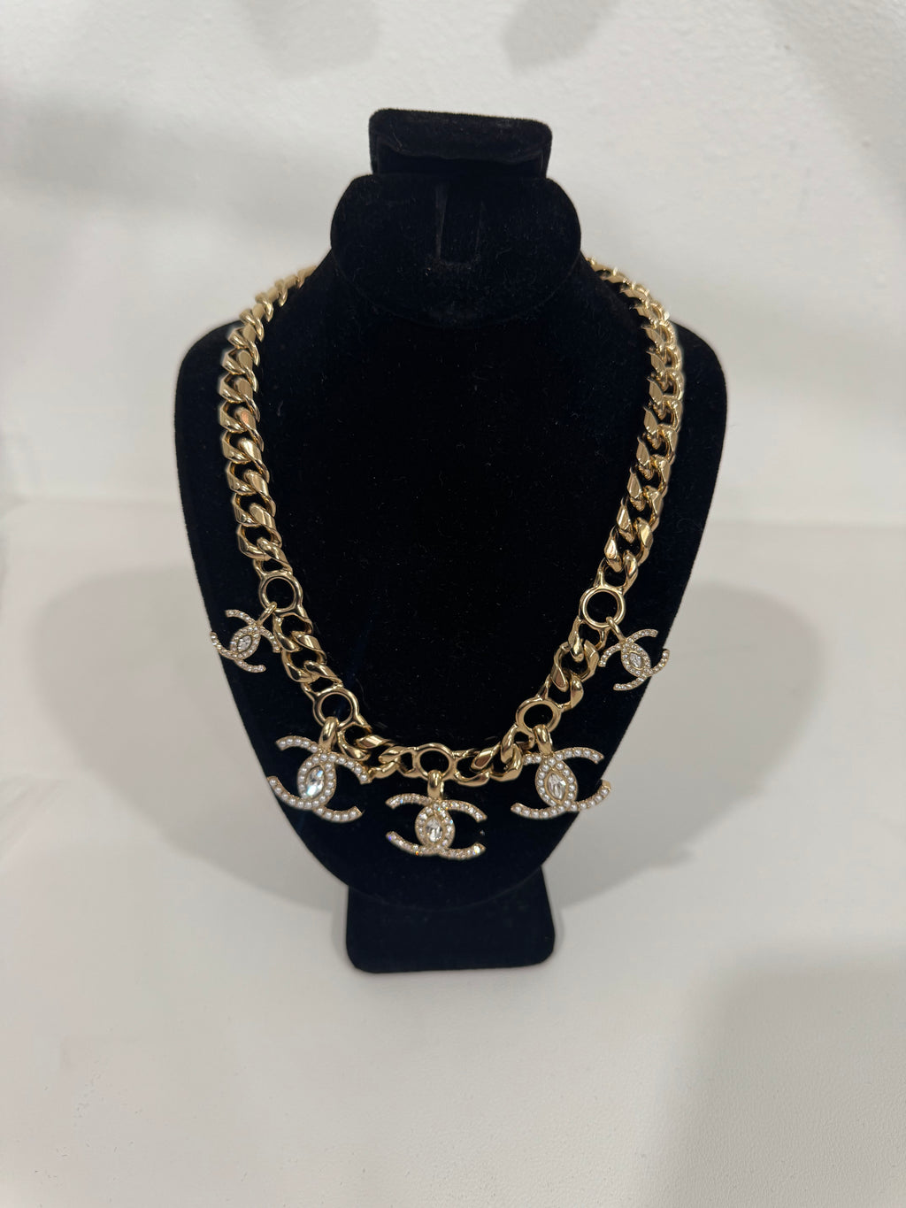 Chanel 5 charm cc necklace