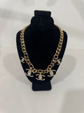 Chanel 5 charm cc necklace