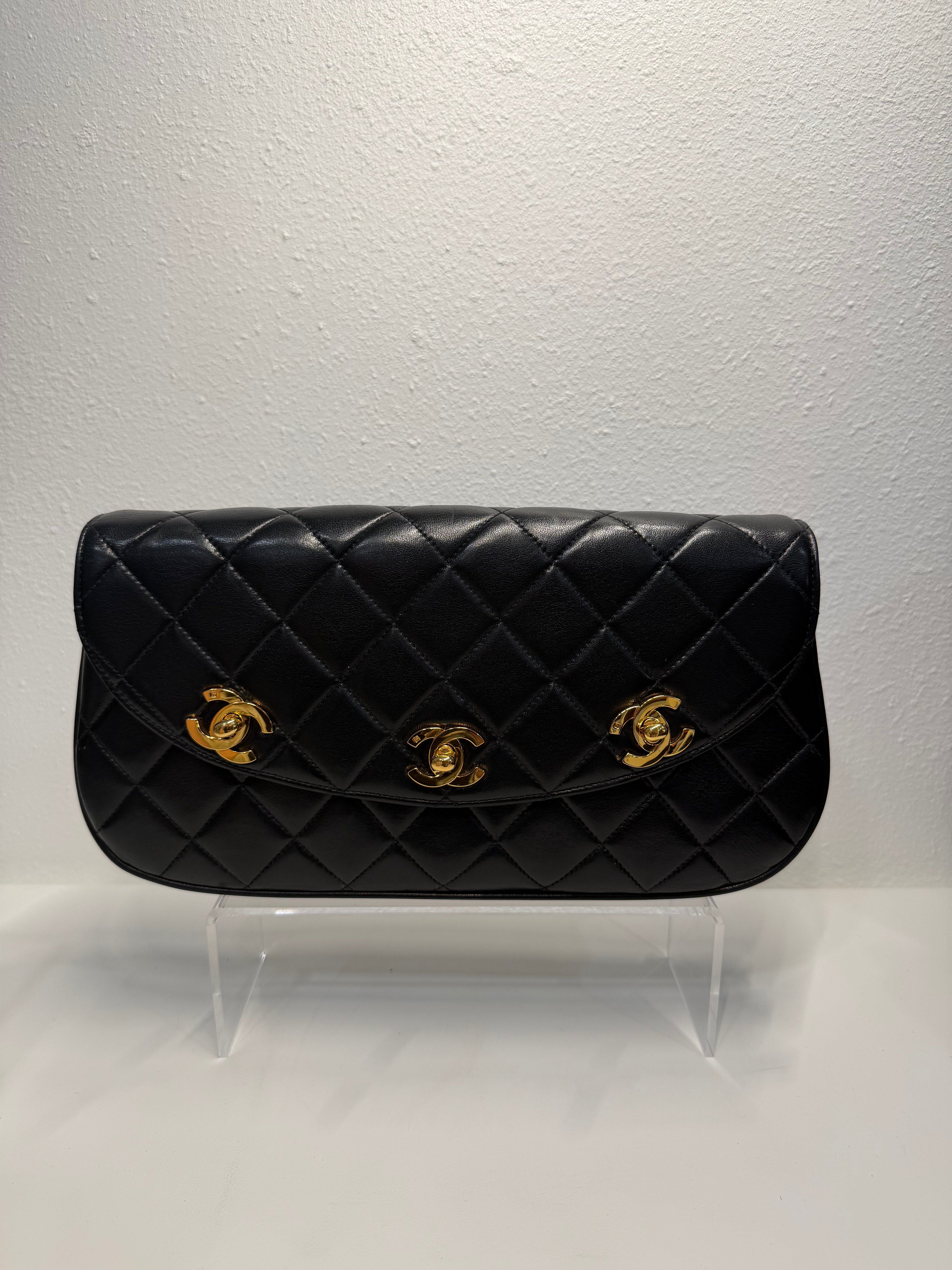 Chanel triple clutch