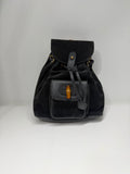 Gucci suede bamboo backpack