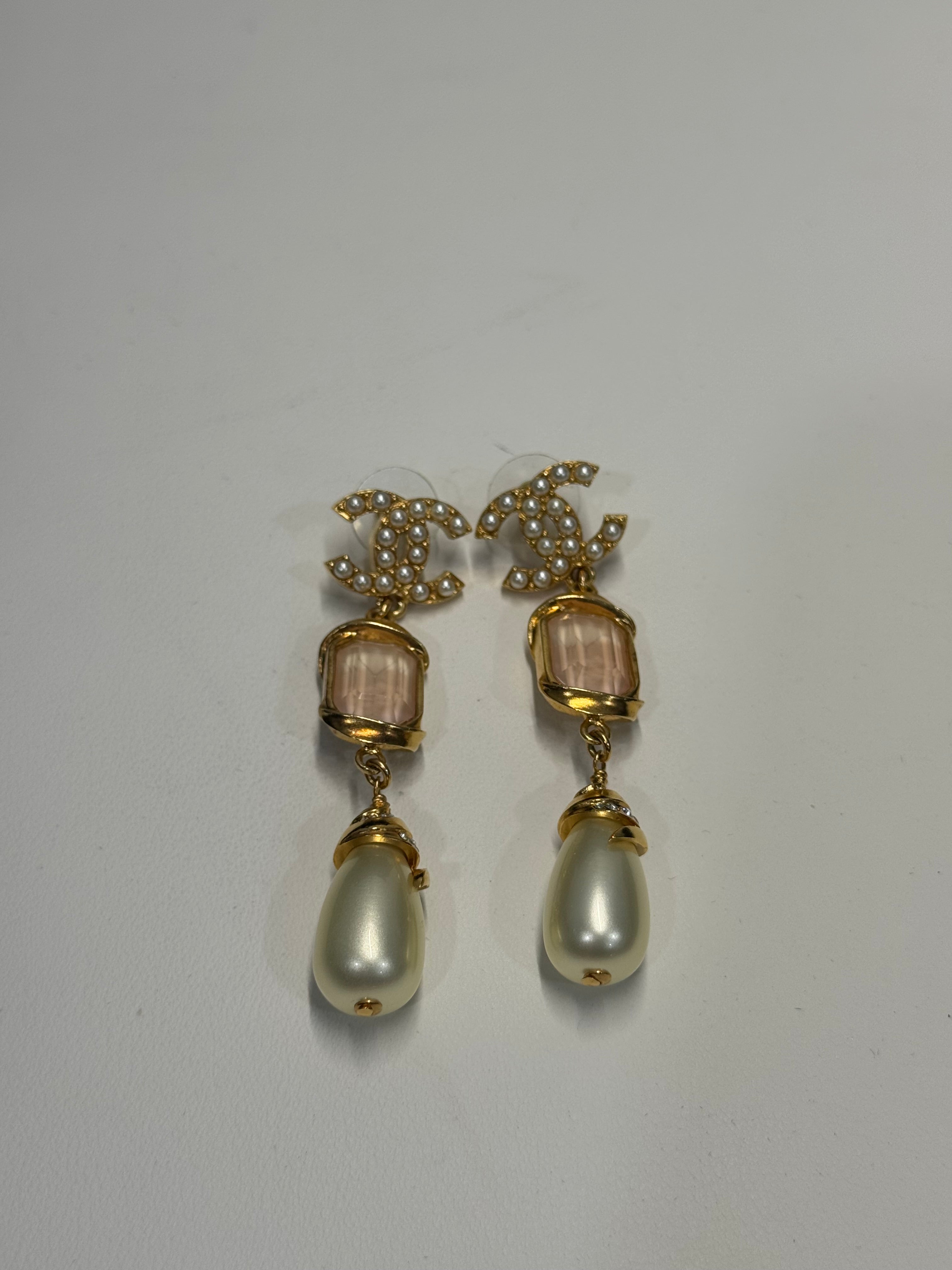 Chanel pink dangle