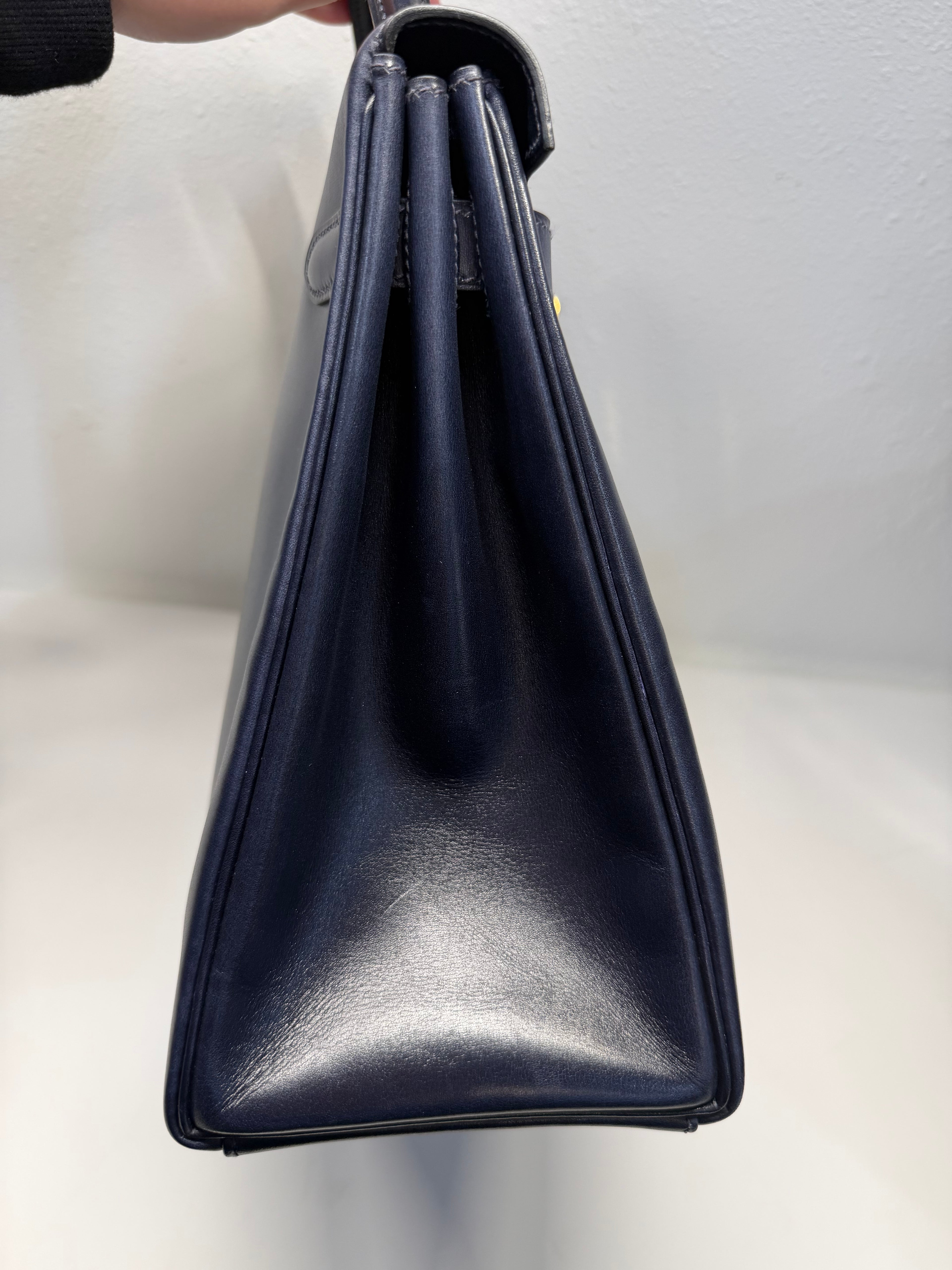 Hermes dark navy kelly 32